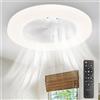 BAKAJI Ventilatore a Soffitto con Lampada LED Caldo Freddo 50 Ø cm 3 Velocità e Timer