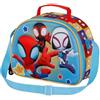 Marvel Spiderman Three-Porta Merenda 3D, Blu, 25.5 x 20 cm