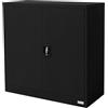 ML DESIGN modern living ML-Design Armadio per Archiviazione con Serratura Nero 90x40x90 cm Acciaio Schedario 2 Ripiani Regolabili in Altezza Armadio per Ufficio a 2 Ante Mobiletto Portadocumenti Armadietto