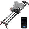 NEEWER 80cm Camera Slider Motorizzato, Controllo App, Binario Dolly DSLR in Fibra Carbonio con Batteria F750 4400mAh (Caricabatterie Non Incluso), Supporta Modalità Video/Fotografia Time Lapse, ER1-80