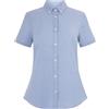 VELILLA 405025s Camisa Oxford Dtretch Manga Corta Mujer Color Celeste Talla S Camicia Stretch Manica Donna, Azzurro, S