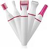 Fybida Depilatore Elettrico Facciale Indolore, 4-in-1 Rasoio Elettrico da Rasoio per Sopracciglia Naso Bikini Regolacapelli per Naso, delle Sopracciglia, Labbra del Viso (batteria Non