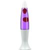 Easylight Lampada lava vetro alluminio bianco viola rosso sala giovani soggiorno H:40 cm G9 inclusa atmosferica lampada da tavolo retrò sala feste