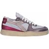 Diadora Heritage Sneaker Mi Bascket Row Cut Metal Autunno Inverno 2023 Bianco/Rosso/Fuxia 37 Taglia Europea : 37