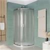 DEGHI Box doccia 80x80 cm semicircolare vetro temperato 6mm stampato 185h - Young