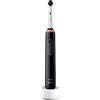 Oral-B Spazzolino Elettrico Ricaricabile Pro 3 - 3000 Nero. 1 Spazzolino Con Sensore Di Pressione Dello Spazzolamento Visibile, 1 Testina Con Setole Al Carbone