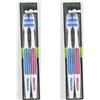 REACH Essential Care Interdental Medio Spazzolino, Confezione Doppia x 2, Testa piena Hard Setole Spazzolini manuali, Varietà di colori Multipack, Quotidiano Orale Smalto Cure odontoiatriche