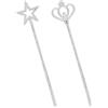 YQQYG Confezione da 2 Bacchette Magiche Glitterate, Bacchette Magiche a Forma di Stella d'Angelo, Bacchette per Feste e Costumi da Principessa per Feste di Compleanno