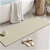 Hixingo Tappeto da Bagno in Diatomite, Tappeto Bagno Cucina Antiscivolo, Tinta unita Moderno Tappetino Assorbente e Asciugatura Rapida, Tappetino per Doccia e Ingresso (Beige,50x80cm)