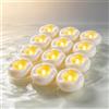 Da by 12 Pezzi Candele LED Fluttuanti ad Attivazione Acqua, Impermeabili con Pile CR2032 Incluse, Senza Fiamma per Bagno, Matrimonio, Feste e Decorazioni Casa