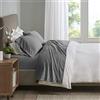 SLEEP PHILOSOPHY Smart Cool set lenzuolo in microfibra, Poliestere e misto poliestere, Grey, California King