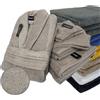iSleep Set di 9 asciugamani da bagno, 2 asciugamani, 2 asciugamani, 2 asciugamani, 2 teli da bagno, 1 accappatoio (beige medio, medio)