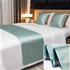 Generic Set di Runner da Letto e Cuscini abbinati, Sciarpe Runner da Letto Sciarpa da Letto per Hotel Biancheria da Letto Asciugamano da Letto Protezione copriletto di Fascia Alta a Pois ad Alta precisione