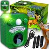 Retoo Repellente ultrasonico con funzionamento solare e flash contro gatti, martore, cani, repellente per animali, multifrequenza 16 - 60 kHz, spaventatore per gatti, spaventatore per martore,