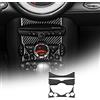 KUNGKIC auto centrale manopola pannello di copertura in fibra di carbonio interni decorativi Compatible with Mini Cooper Clubman R55 R56 R57 accessori (tipo A nero)