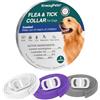 KreezyPets 3 Pezzi collare antipulci per cani, collare antizecche per cani, lunghezza 65 cm, taglia unica per tutti i cani, ingredienti vegetali naturali, design impermeabile