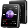 Oilsky Lettore MP3 Bluetooth - 128GB Lettore Musicale, Altoparlante Integrato e radio FM, Mini Touchscreen da 1,8'' MP3 - Perfetto per Bambini e Sport (nero)