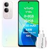 VIVO Y19s, Smartphone 8+8GB RAM, 256GB ROM, Cameraphone 50MP, AI modalità notte, 6.68", 44W Ricarica veloce, Batteria da 5150 mAh, NFC, Dual SIM, Luce Dinamica, IP64