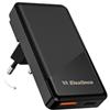 Elexlinco Caricatore USB C da 65 W, Elexlinco GaN Caricatore Rapido a 2 Porte, Design Compatto e Pieghevole, Spina USB C Compatibile con MacBook Pro/Air, Pixelbook, iPad Pro, iPhone 15/14, Galaxy S24 (Nero)