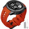 ANBEST Compatibile con Instinct 2S Cinturino, Braccialetto Sport di Ricambio in Silicone Adatto per Instinct 2S Solar Smart Watch, Rosso Fiamma