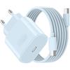 ANVSI Caricatore per iPhone 17/17 Pro/17 Pro Max/17 Air, iPhone 16 15 Pro Max Plus, 27W USB C Caricabatterie Alimentatore Presa Spina Rapido con Cavo 2M(Blu)