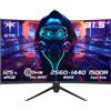 KTC Monitor Gaming 32 Pollici Curvo, 170Hz, 2K QHD 2560 x 1440p Schermo PC, 1ms, 1500R VA, HDR10, 125% sRGB, FreeSync & G-Sync, Inclinazione Regolabile, DP1.4 165Hz, HDMI2.0 144Hz, H32S17