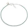 Louis Ciocchetti dal 1887 Bracciale Tennis Nero Argento 925 con Zirconi 5A, Gioiello Elegante Regolabile per Donna - Idea Regalo Raffinata con Packaging Lusso - Qualità Made in Italy