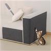 ZXLVCU Tappetino Tiragraffi per Gatti, Proteggi Divano Gatti Autoadesivo, Tagliabile, per Muro, Porta, Divano, Pavimento (Dark Grey,30x30cm)