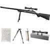 Generico Fucile Sniper Softair M52 Bolt Action a Molla - Kit Professionale con Ottica Regolabile, Bipiede Metallico, 1000 Pallini 6mm e Spingi Pallino - Fucile Aria Compressa Completo potenza 0,9 joule
