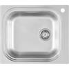 Foster 1511 002 Lavello da Incasso 1 Vasca Monovasca con scarico a Destra 59 x 50 cm Sopratop Serie Big Bowl Acciaio Inox 1511002