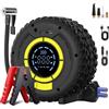 COCCKO Booster Avviamento Auto 120W-Avviatore di Emergenza con Compressore Aria Portatile,4 Modalità di Gonfiaggio,LED SOS, Display LCD,Power Bank 8000mAh,USB Type-C,per Auto,Moto,Bici,Palloni