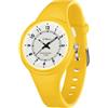 BIEWO Orologi da donna, impermeabile 5ATM orologio da polso per donne facile da leggere semplice orologio da infermiera minimalista analogico al quarzo orologio da polso cinturino in silicone, Giallo