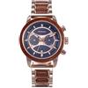 RORIOS Orologio Legno Uomo Cronografo Al quarzo con Cinturino in Legno Moda Naturale Orologio Impermeabile Orologio da Uomo