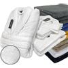 iSleep Set di 9 asciugamani da bagno 2 panni per il lavaggio, 2 asciugamani, 2 asciugamani, 2 teli da bagno, 1 accappatoio (bianco, grande)