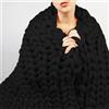 FASXZVM Coperta a Maglia Grossa, Super Spesso Accogliente Caldo Coperta In Ciniglia, Fatto a Mano Lana Coperta Lavorata a Maglia Copriletto, Moda Coperta per Divano Tappetino Yoga Tappeto Home Decor Regalo (