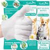EcoEarth - Salviette per Animali Domestici di Alta qualità per Cani e Gatti - 12 Guanti - Guanto monouso per Il Bagno e la toelettatura - Zampe e Corpo puliti