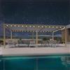 PURPLE LEAF Pergola Bioclimatica Effetto Legno Alluminio 3,5 x 6,35 m, Pergola con LED, Gazebo da Giardino Esterno Impermeabile con Lame Orientabili per Terrazza, Giardino e Carport