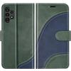 BoxTii Cover per Galaxy A13 4G, Custodia in PU Pelle Portafoglio per Samsung Galaxy A13 4G, Magnetica Cover a Libro con Slot per Schede, Verde