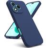 Oududianzi - Cover Compatibile con Honor 400 Lite 5G [Cover in Silicone Liquido] [Interno in Microfibra] Gomma Gel di Silicone TPU Liquido Antiurto Custodia Honor 400 Lite - Blu Notte