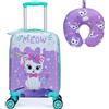 HTgroce 2 in 1 Set di Valigie per Bambini, Trolly con 4 Ruote Valigia per Bambini da Viaggio