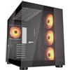 Cougar Gaming FV150RGB Mini ITX, Micro-ATX e ATX, doppia camera da letto, compatibile con GPU 400 mm, ARGB, raffreddamento avanzato, fino a nove ventole (nero)
