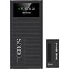 Generico Power Bank di ricarica rapida - Caricatore del telefono portatile 66W 50000MAH, display LED BANCO ENERGY | 22,5 W Carico super veloce, soggiorno USB per lunghi periodi per i viaggi all'aperto per camp