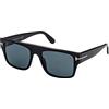 Tom Ford Occhiali da Sole DUNNING-02 FT 0907 SHINY BLACK/BLUE 55/19/145 uomo