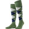 Burlington Manchester cotone al ginocchio fantasia 1 paio, Calzini lunghi Uomo, Verde (Hunter Green 7748), 40-46
