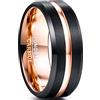 NUNCAD Anello Uomo/Donna/Unisex Tungsteno con Incisione I LOVE YOU Anello Amicizia/Anello Anniversario/Oro rosa/Blu/Nero/Argento Taglia 8mm (12.5-32)