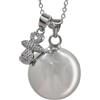 Louis Ciocchetti dal 1887 Louis Ciocchetti Collana Chiama Angeli Gravidanza Lunga, Regalo Speciale Donne Incinta come Porta Fortuna, Richiamo degli Angeli con Ciondolo Dolci Suoni, Acciaio Anallergico (Chupete)