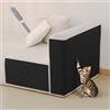 ZXLVCU Tappetino Tiragraffi per Gatti, Proteggi Divano Gatti Autoadesivo, Tagliabile, per Muro, Porta, Divano, Pavimento (Black,30x60cm)