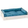 Ferplast Lettino Hall in Legno con Cuscino per Cani e Gatti Misura M 80,5x53xh17,5cm