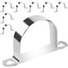 YFLeomry 8 fascette stringitubo, 60 mm, in acciaio inox, per il fissaggio | Staffa universale per tubi in metallo, morsetto di fissaggio per tubi dell'acqua, cavi, condutture
