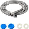 YEYIT Tubo Doccia in Acciaio Inox 2M Flessibile Tubo Universale Anti-Twist ed Esplosione Flessibili Doccia A Prova di Perdita con 2 Rondelle per Sostituire il Soffione